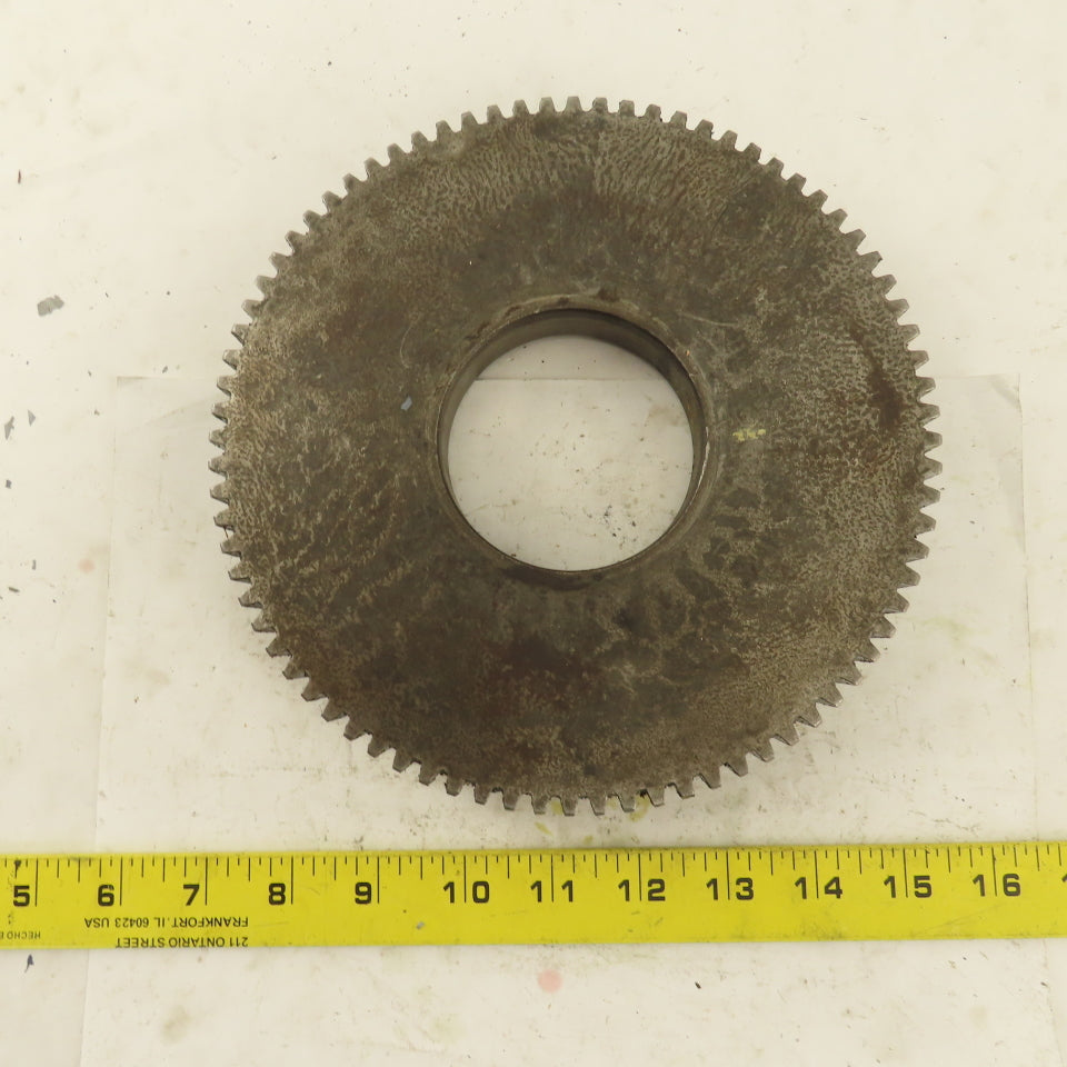 8-1/8" OD 80T External Tooth Spur Gear 1" Wide Hub Mount Bore