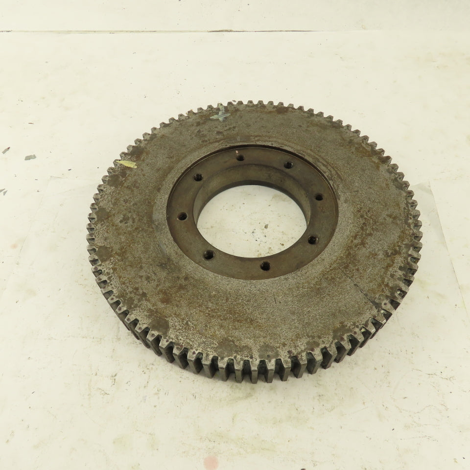 8-1/8" OD 80T External Tooth Spur Gear 1" Wide Hub Mount Bore