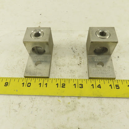 Burndy KA34-U 500 KCMIL-4 Wire Terminal Lug Aluminum Lot Of 2