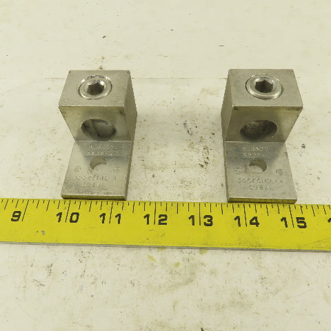 Burndy KA34-U 500 KCMIL-4 Wire Terminal Lug Aluminum Lot Of 2