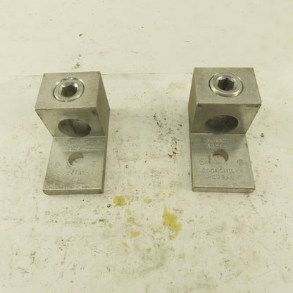 Burndy KA34-U 500 KCMIL-4 Wire Terminal Lug Aluminum Lot Of 2