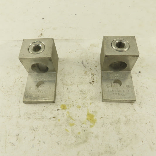 Burndy KA34-U 500 KCMIL-4 Wire Terminal Lug Aluminum Lot Of 2