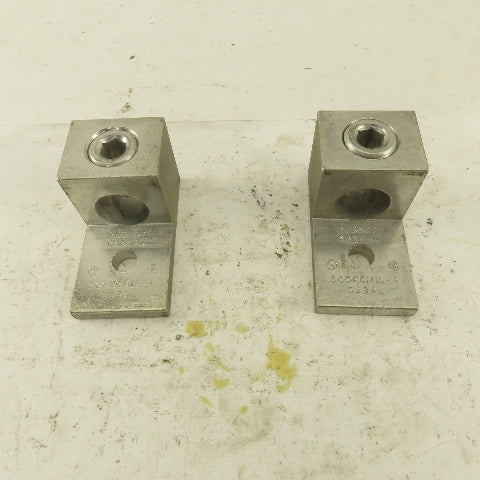 Burndy KA34-U 500 KCMIL-4 Wire Terminal Lug Aluminum Lot Of 2