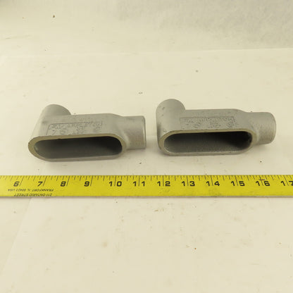 Appleton LB27 3/4" LB Electrical Conduit Body Malleable Iron Lot Of 2