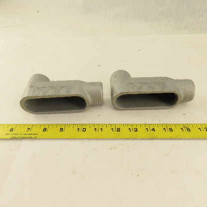 Appleton LB27 3/4" LB Electrical Conduit Body Malleable Iron Lot Of 2