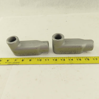 Appleton LB27 3/4" LB Electrical Conduit Body Malleable Iron Lot Of 2