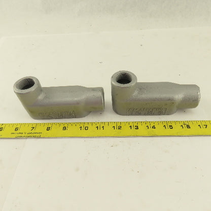 Appleton LB27 3/4" LB Electrical Conduit Body Malleable Iron Lot Of 2