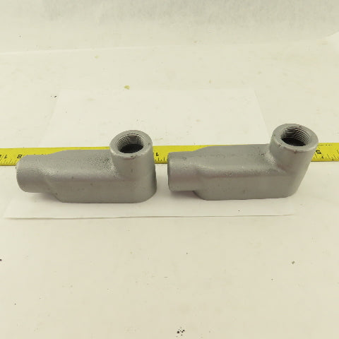 Appleton LB27 3/4" LB Electrical Conduit Body Malleable Iron Lot Of 2