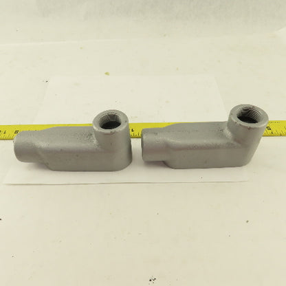Appleton LB27 3/4" LB Electrical Conduit Body Malleable Iron Lot Of 2