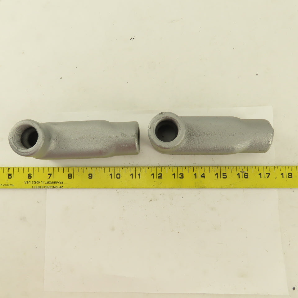 Appleton LB27 3/4" LB Electrical Conduit Body Malleable Iron Lot Of 2