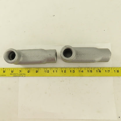 Appleton LB27 3/4" LB Electrical Conduit Body Malleable Iron Lot Of 2