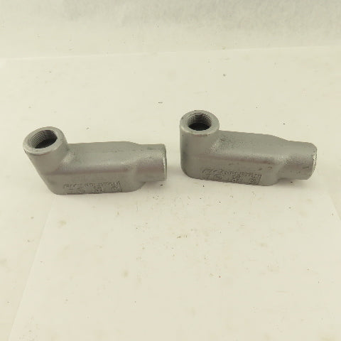 Appleton LB27 3/4" LB Electrical Conduit Body Malleable Iron Lot Of 2
