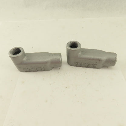Appleton LB27 3/4" LB Electrical Conduit Body Malleable Iron Lot Of 2