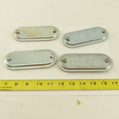 Crouse Hinds 470 1-1/4" Conduit Body Clamp Screw Cover Lot Of 4