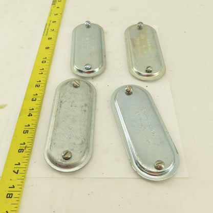 Crouse Hinds 470 1-1/4" Conduit Body Clamp Screw Cover Lot Of 4