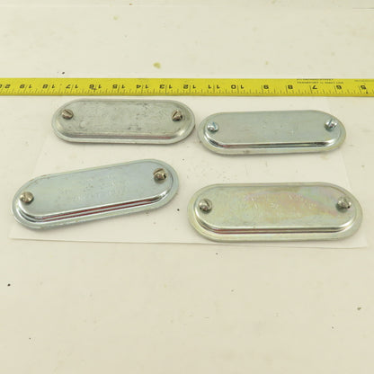 Crouse Hinds 470 1-1/4" Conduit Body Clamp Screw Cover Lot Of 4