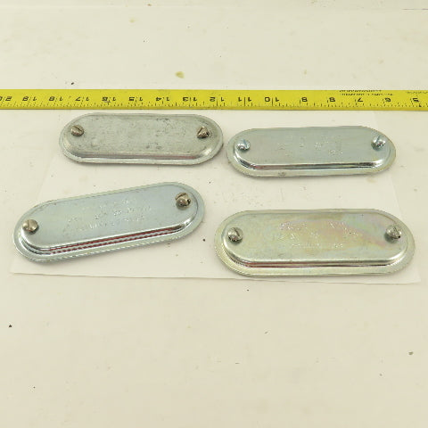 Crouse Hinds 470 1-1/4" Conduit Body Clamp Screw Cover Lot Of 4