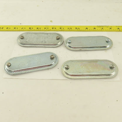 Crouse Hinds 470 1-1/4" Conduit Body Clamp Screw Cover Lot Of 4