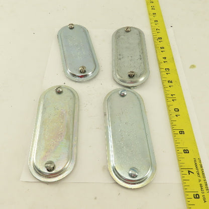 Crouse Hinds 470 1-1/4" Conduit Body Clamp Screw Cover Lot Of 4