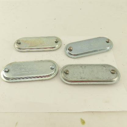 Crouse Hinds 470 1-1/4" Conduit Body Clamp Screw Cover Lot Of 4