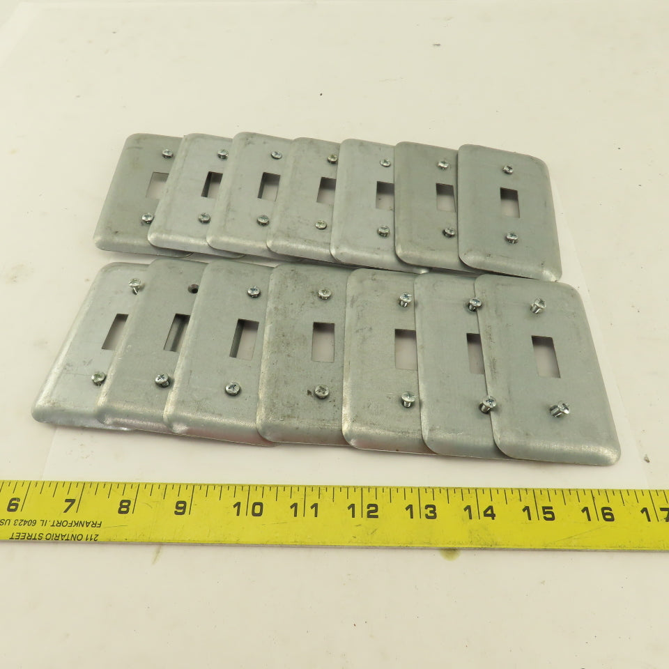 Appleton 1 Gang Electrical Switch Toggle Metal Cover 2" x 4" Lot Of 14