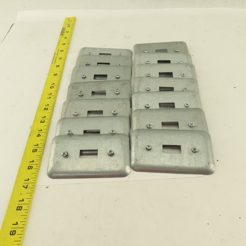 Appleton 1 Gang Electrical Switch Toggle Metal Cover 2" x 4" Lot Of 14