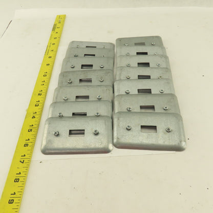 Appleton 1 Gang Electrical Switch Toggle Metal Cover 2" x 4" Lot Of 14