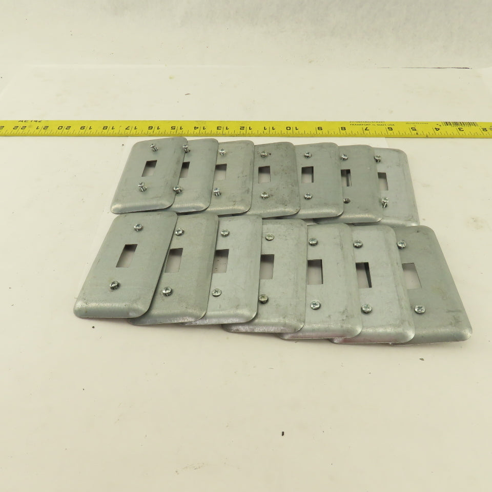 Appleton 1 Gang Electrical Switch Toggle Metal Cover 2" x 4" Lot Of 14
