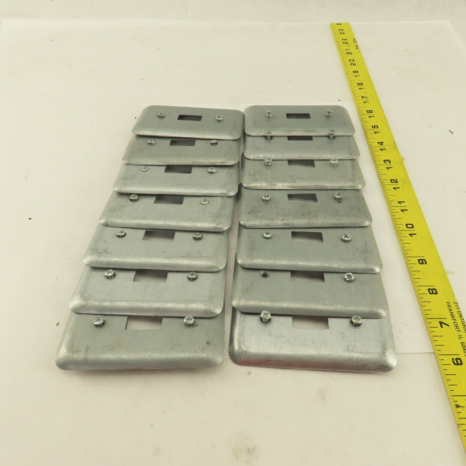 Appleton 1 Gang Electrical Switch Toggle Metal Cover 2" x 4" Lot Of 14