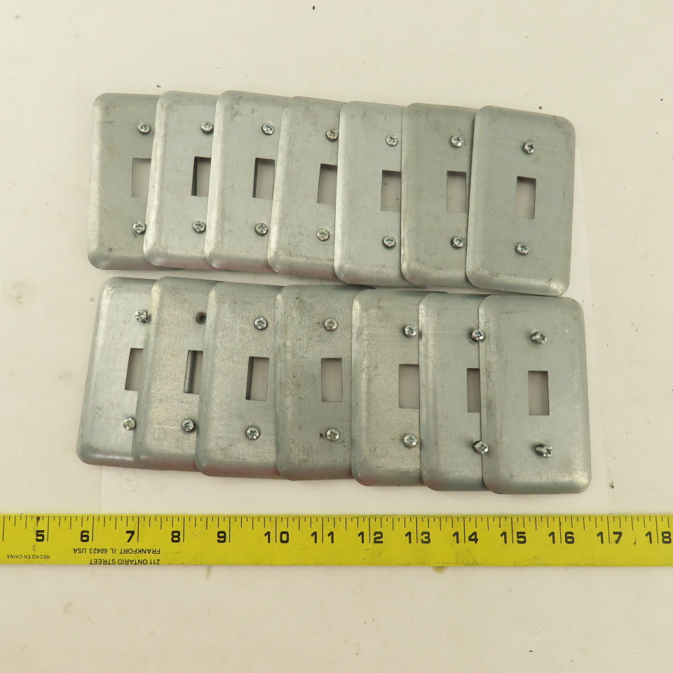 Appleton 1 Gang Electrical Switch Toggle Metal Cover 2" x 4" Lot Of 14