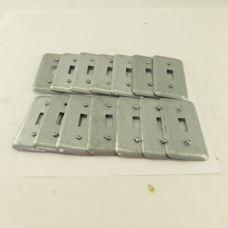 Appleton 1 Gang Electrical Switch Toggle Metal Cover 2" x 4" Lot Of 14