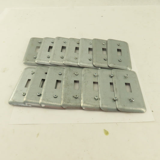 Appleton 1 Gang Electrical Switch Toggle Metal Cover 2" x 4" Lot Of 14