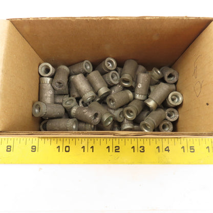 1/4" Thread 1/2" Hole Swedge Rivet Nut Lot Of 60