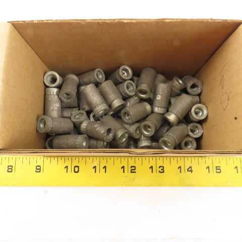 1/4" Thread 1/2" Hole Swedge Rivet Nut Lot Of 60