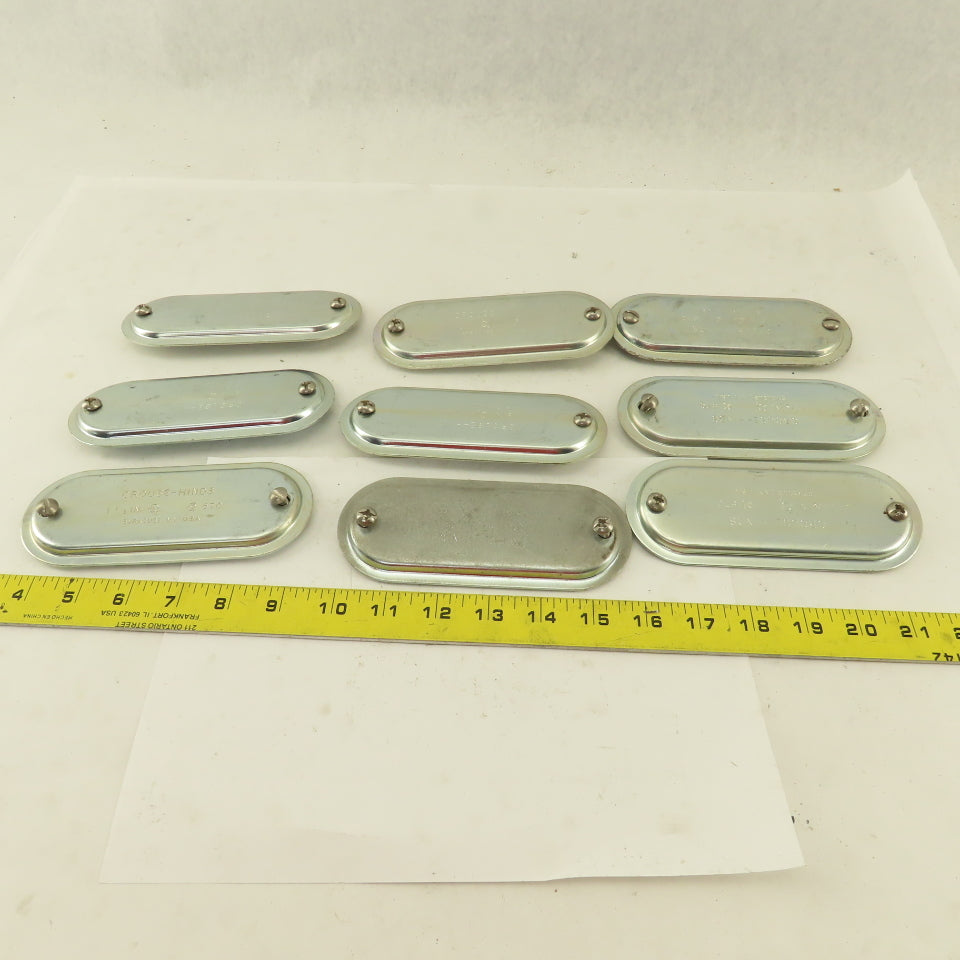 Crouse Hinds 570 1-1/2" Conduit Body Clamp Screw Cover Lot Of 9