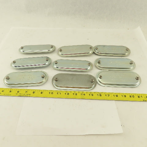 Crouse Hinds 570 1-1/2" Conduit Body Clamp Screw Cover Lot Of 9