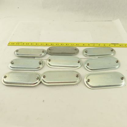 Crouse Hinds 570 1-1/2" Conduit Body Clamp Screw Cover Lot Of 9