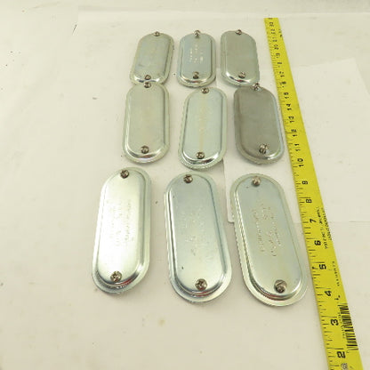 Crouse Hinds 570 1-1/2" Conduit Body Clamp Screw Cover Lot Of 9