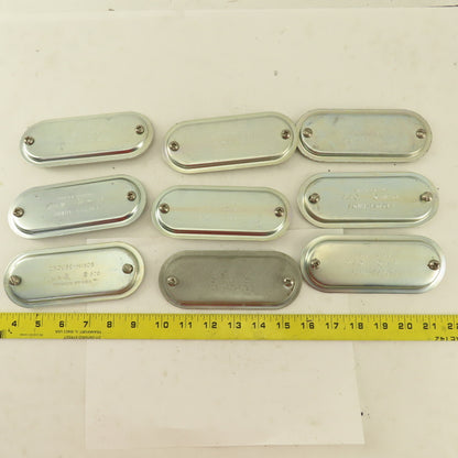 Crouse Hinds 570 1-1/2" Conduit Body Clamp Screw Cover Lot Of 9