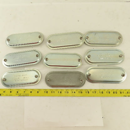 Crouse Hinds 570 1-1/2" Conduit Body Clamp Screw Cover Lot Of 9
