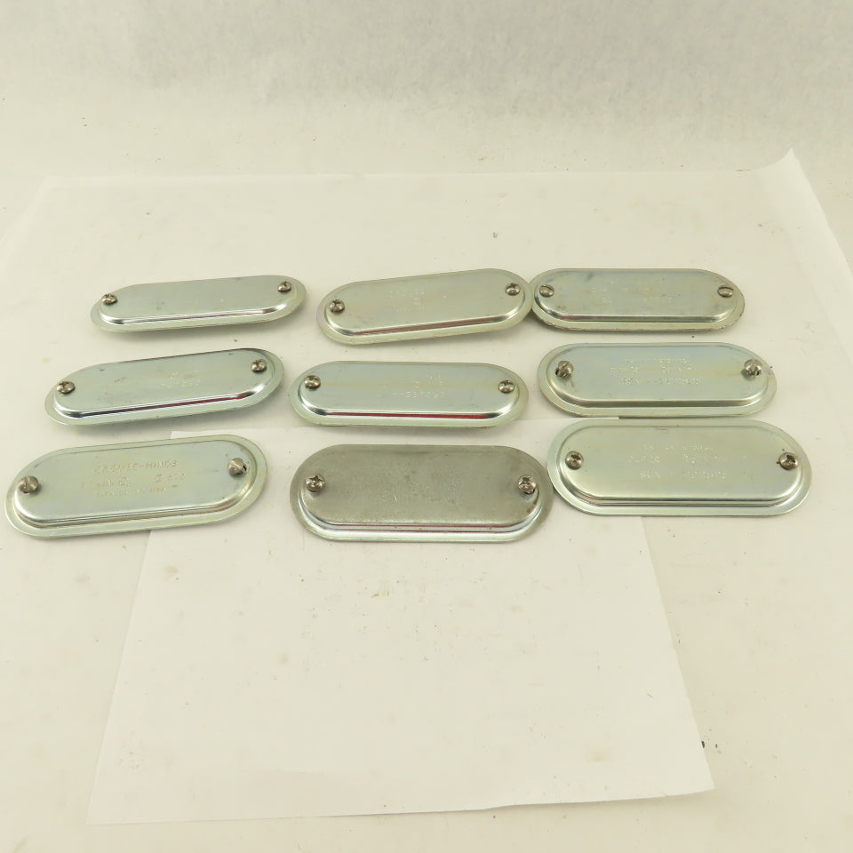 Crouse Hinds 570 1-1/2" Conduit Body Clamp Screw Cover Lot Of 9