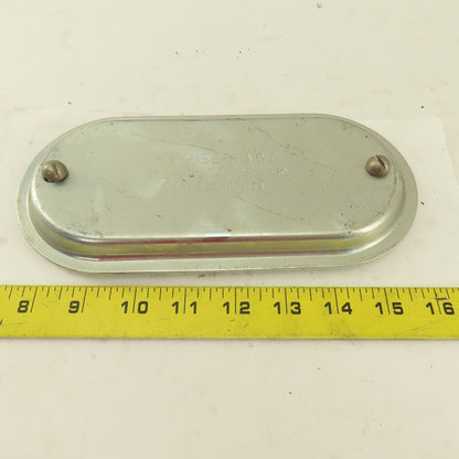 Crouse Hinds 870 2-1/2"-3" Conduit Body Cover Screw Clamp Galvanized