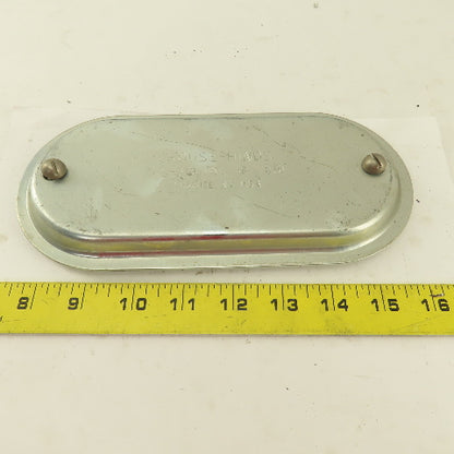 Crouse Hinds 870 2-1/2"-3" Conduit Body Cover Screw Clamp Galvanized