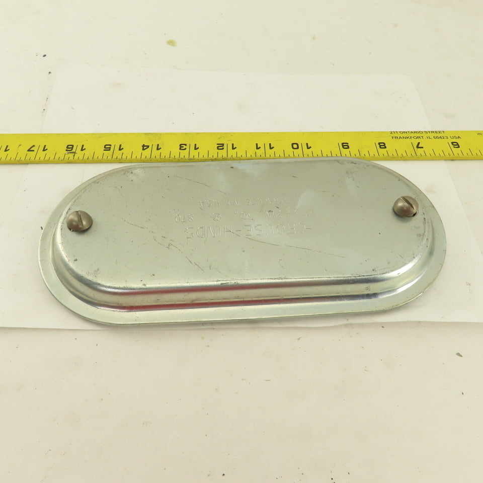 Crouse Hinds 870 2-1/2"-3" Conduit Body Cover Screw Clamp Galvanized