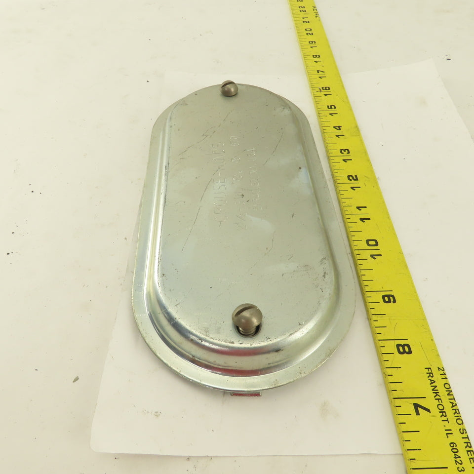 Crouse Hinds 870 2-1/2"-3" Conduit Body Cover Screw Clamp Galvanized