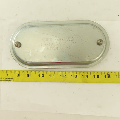 Crouse Hinds 870 2-1/2"-3" Conduit Body Cover Screw Clamp Galvanized