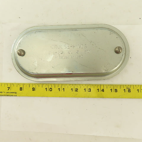 Crouse Hinds 870 2-1/2"-3" Conduit Body Cover Screw Clamp Galvanized