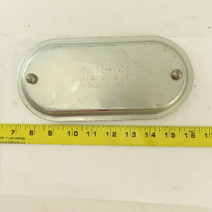 Crouse Hinds 870 2-1/2"-3" Conduit Body Cover Screw Clamp Galvanized