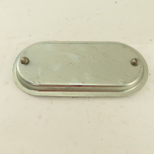 Crouse Hinds 870 2-1/2"-3" Conduit Body Cover Screw Clamp Galvanized