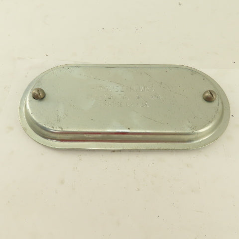 Crouse Hinds 870 2-1/2"-3" Conduit Body Cover Screw Clamp Galvanized